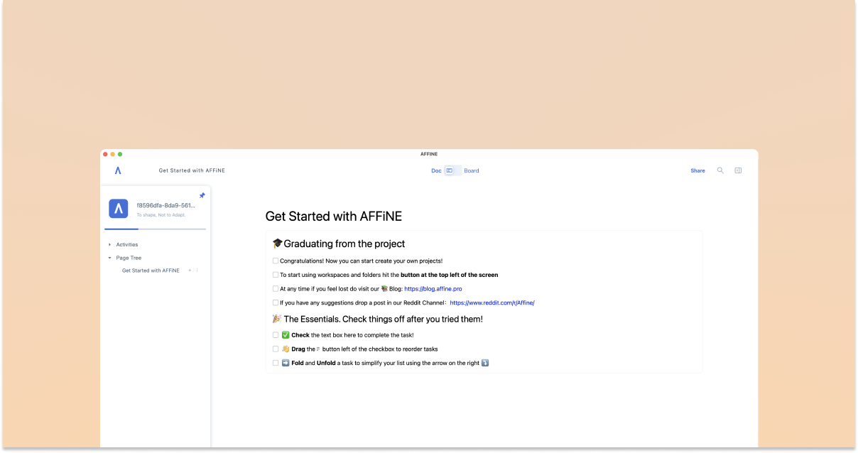 Affine Client overview